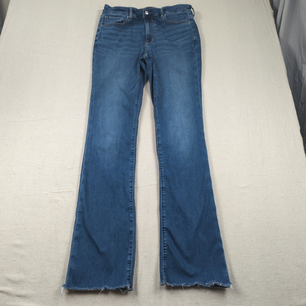American Eagle Jeans Womens 12 Blue Extra Long Skinny Kick Boot Cut Stretch